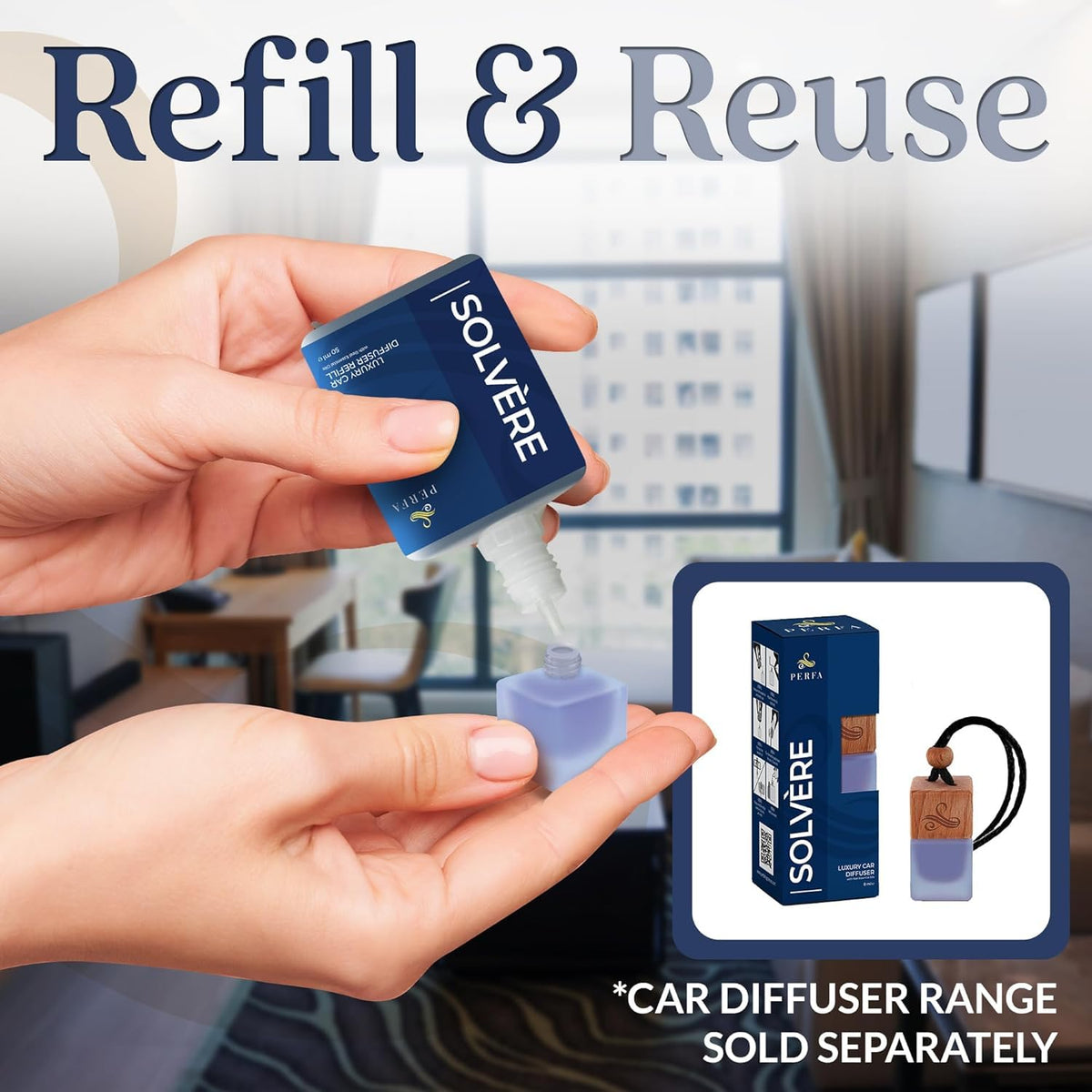 Car Air Freshener for Men - Suvage Inspired Perfume Diffuser Home by Perfa