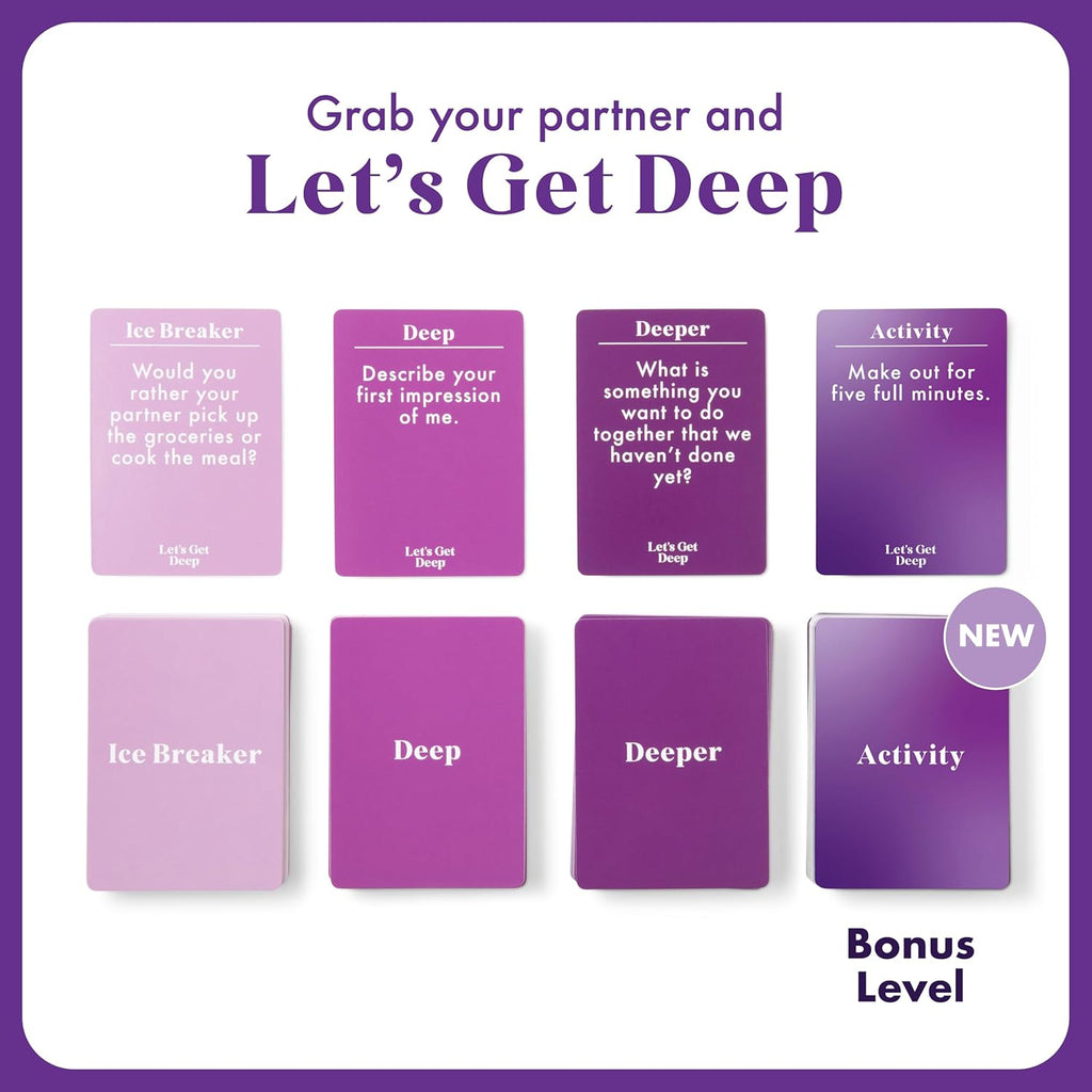 Let's Get Deep, A Question Card Game for Couples by Relatable