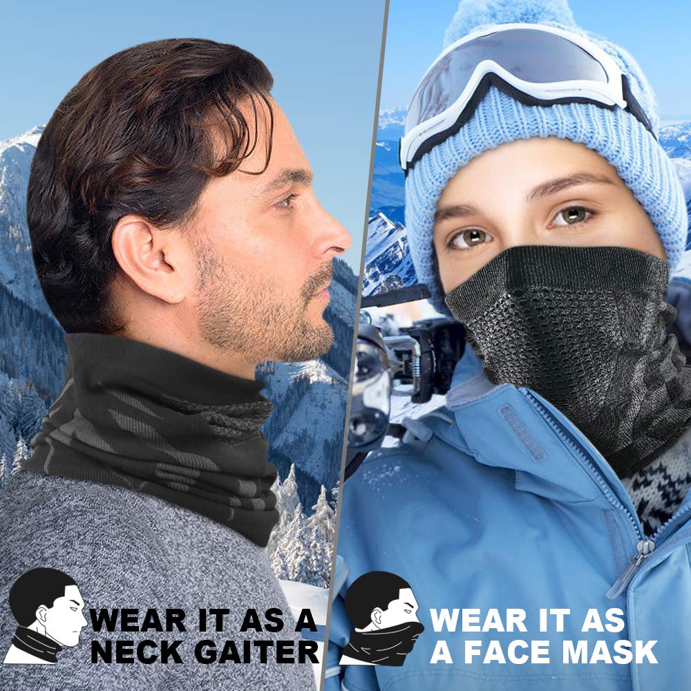WTACTFUL Winter Neck Warmer Gaiter Windproof Face Mask Balaclava Bandana for Ski Snowboard