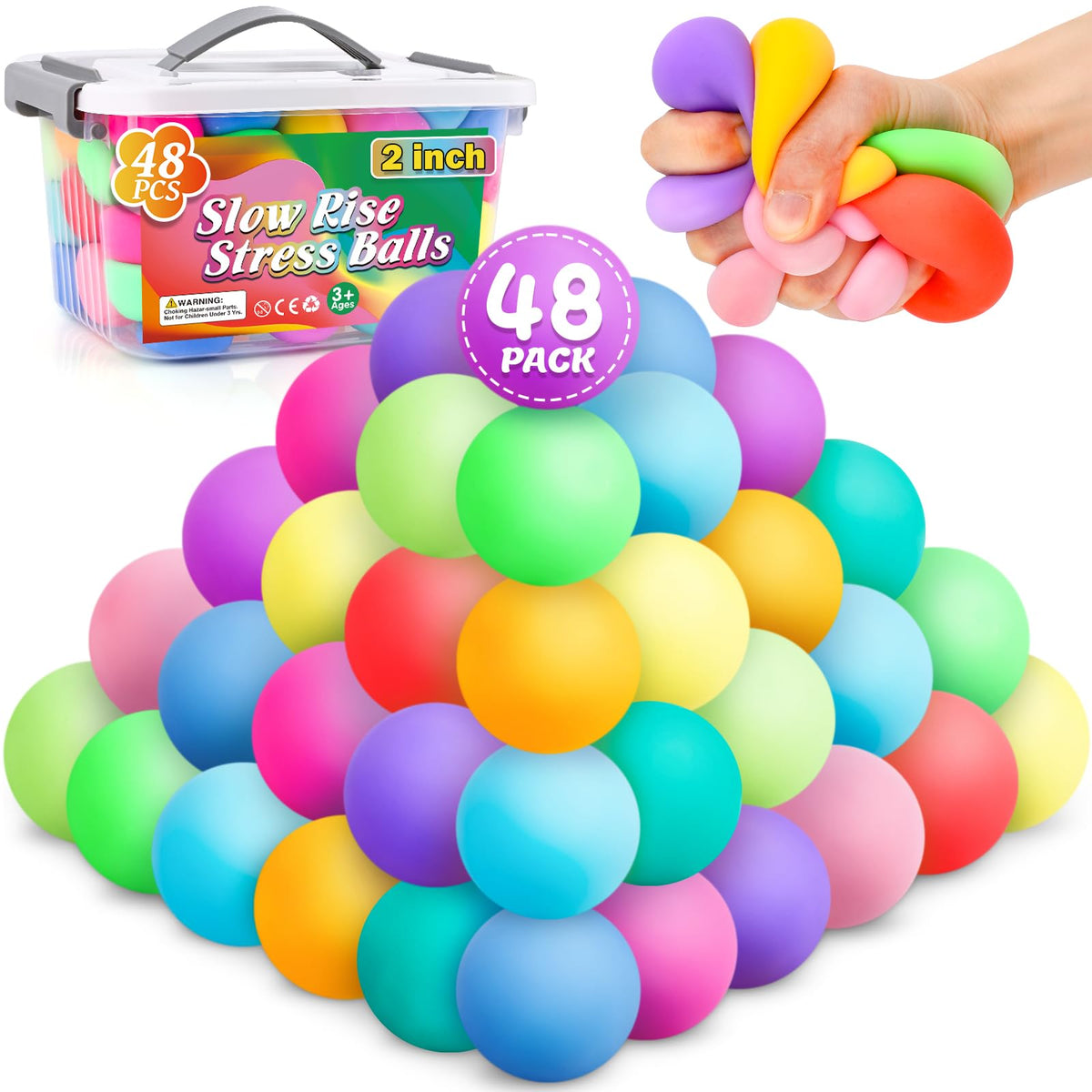 VISCOO 12 Pack Slow Rising Stress Cube, Stress Balls Fidget Squishy Toys