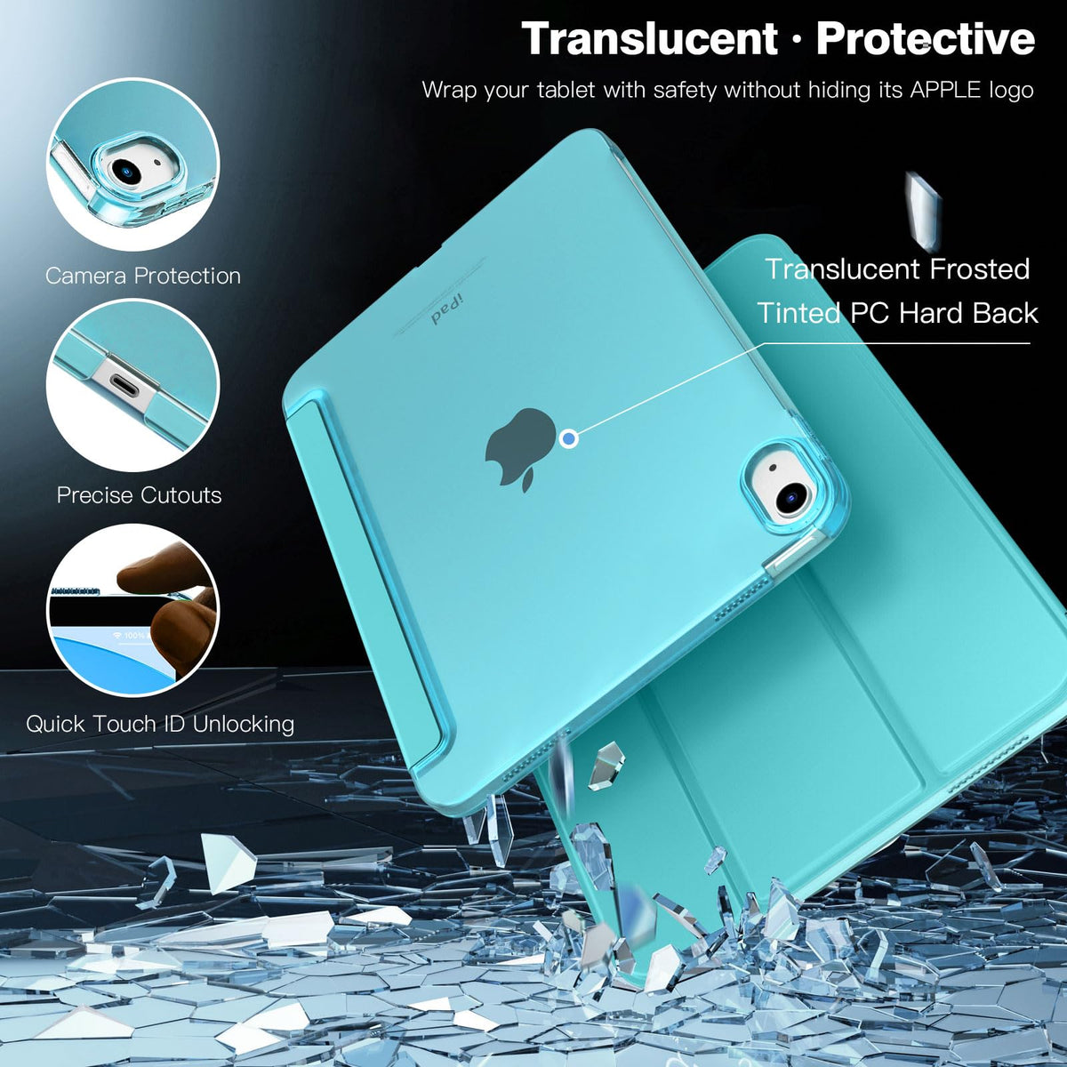 TiMOVO Case for iPad A16 11th Gen 11"/10th Gen 10.9", Colorful Flower