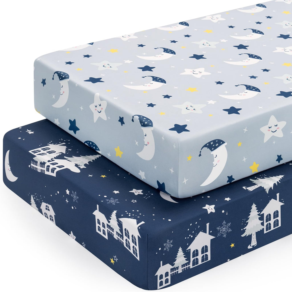 Next to Me Crib Sheets 83x50 cm Fitted 2 Pack Bedside Crib Sheets