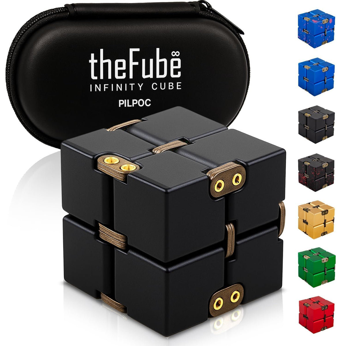 PILPOC theFube Fidget Cube Handy Anxiety Toys for Kids and Adults (Black)
