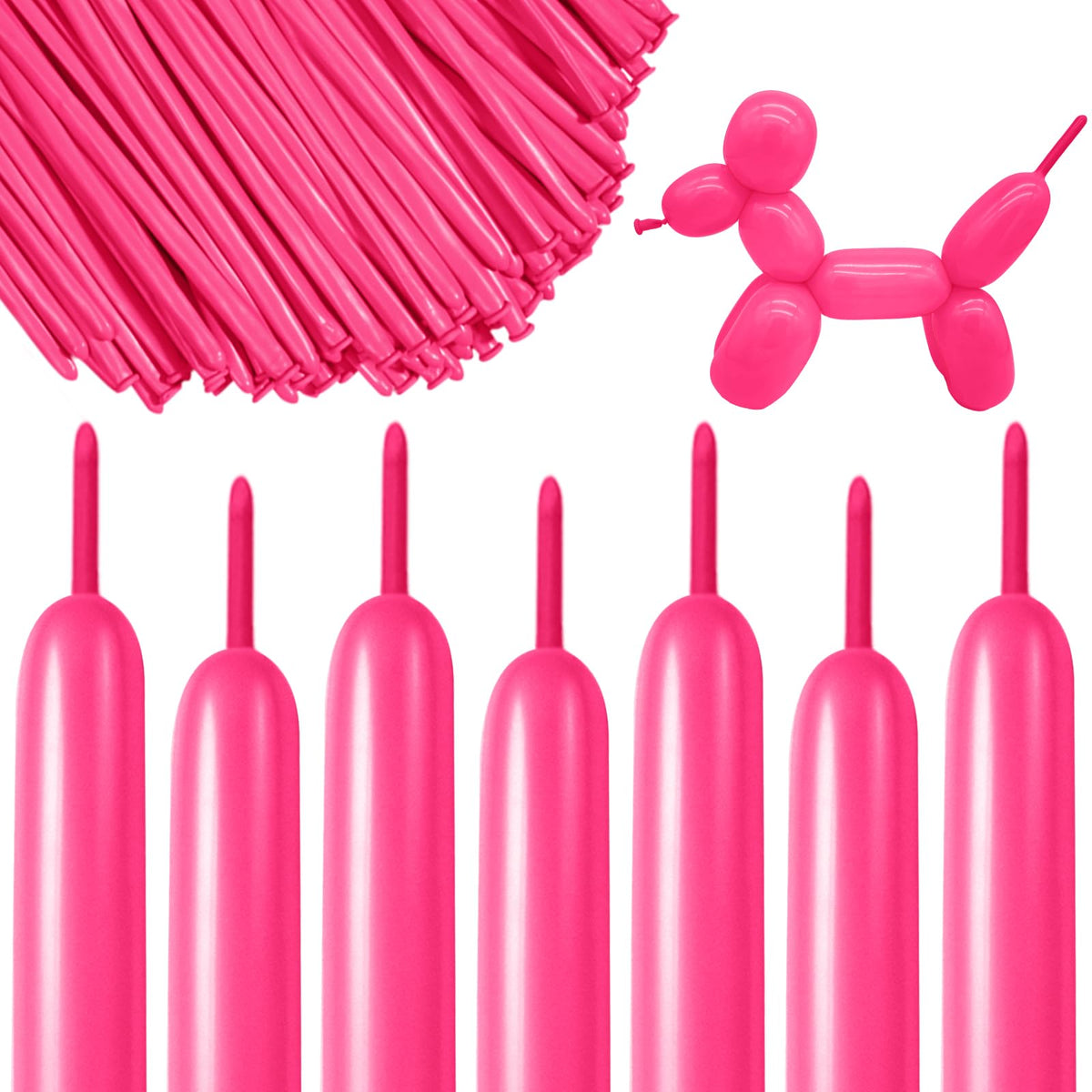 ASIYUHY 260 Balloons Clear Long Balloons 100 Pack Twisting Animal Balloon