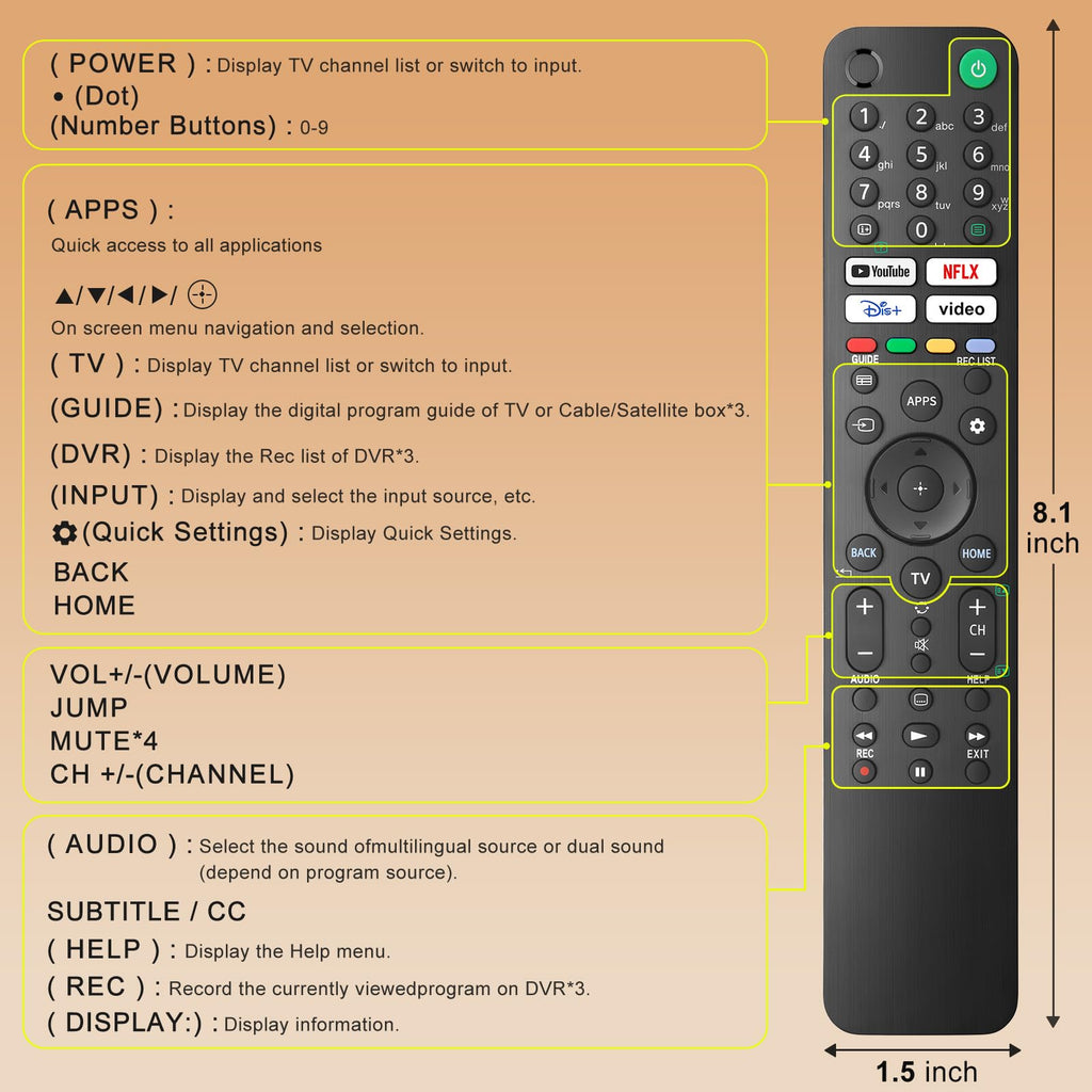 Universal Replacement for LG Smart TV Remote