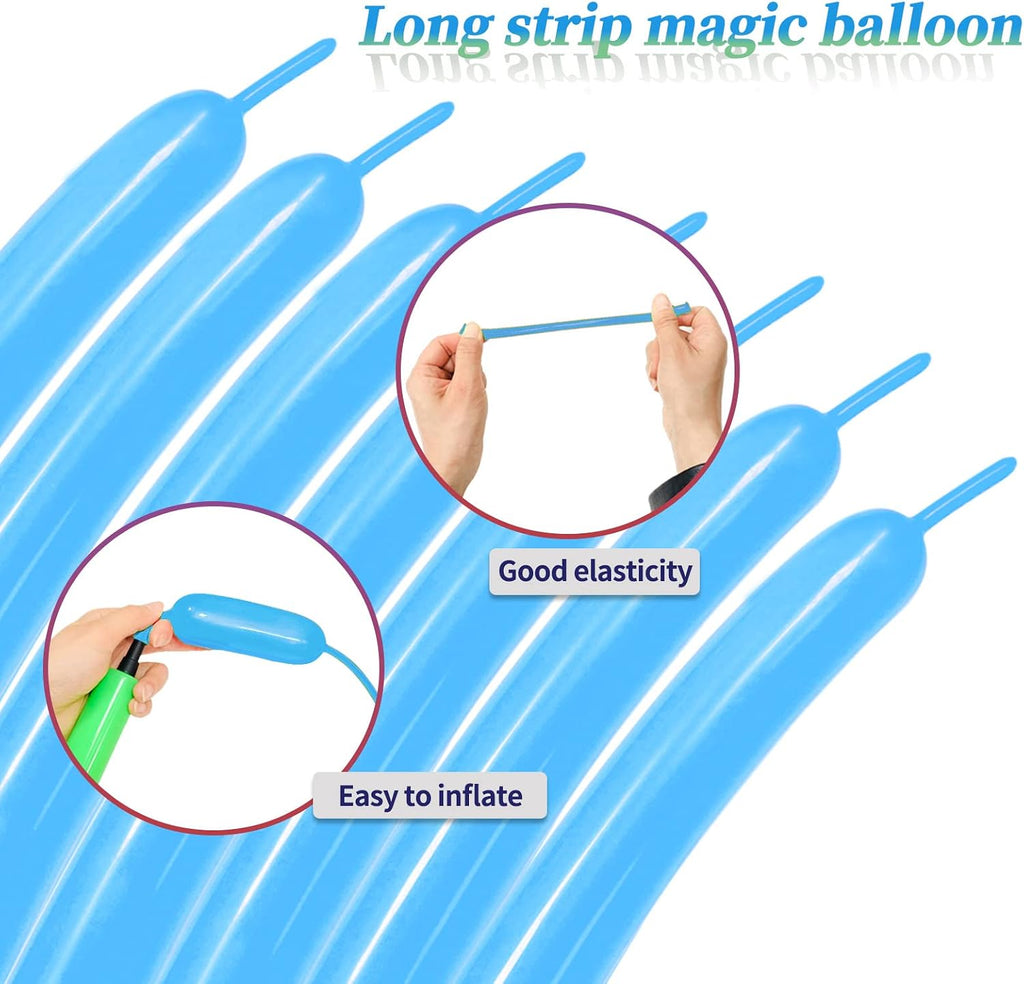 100Pcs clear 260 Balloons Clear Long Skinny Latex Balloon for Animal Ballons, Premium Quality Balloons for Beginners Baloons Making Kid's Carnivals Party Decoartion
