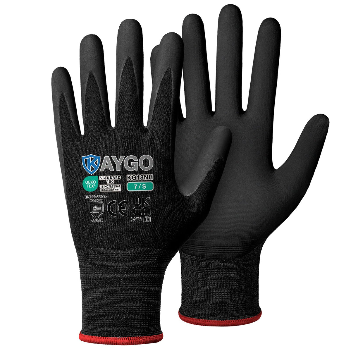 KAYGO Safety Work Gloves MicroFoam Nitrile Coated 12 Pairs, KG18NH