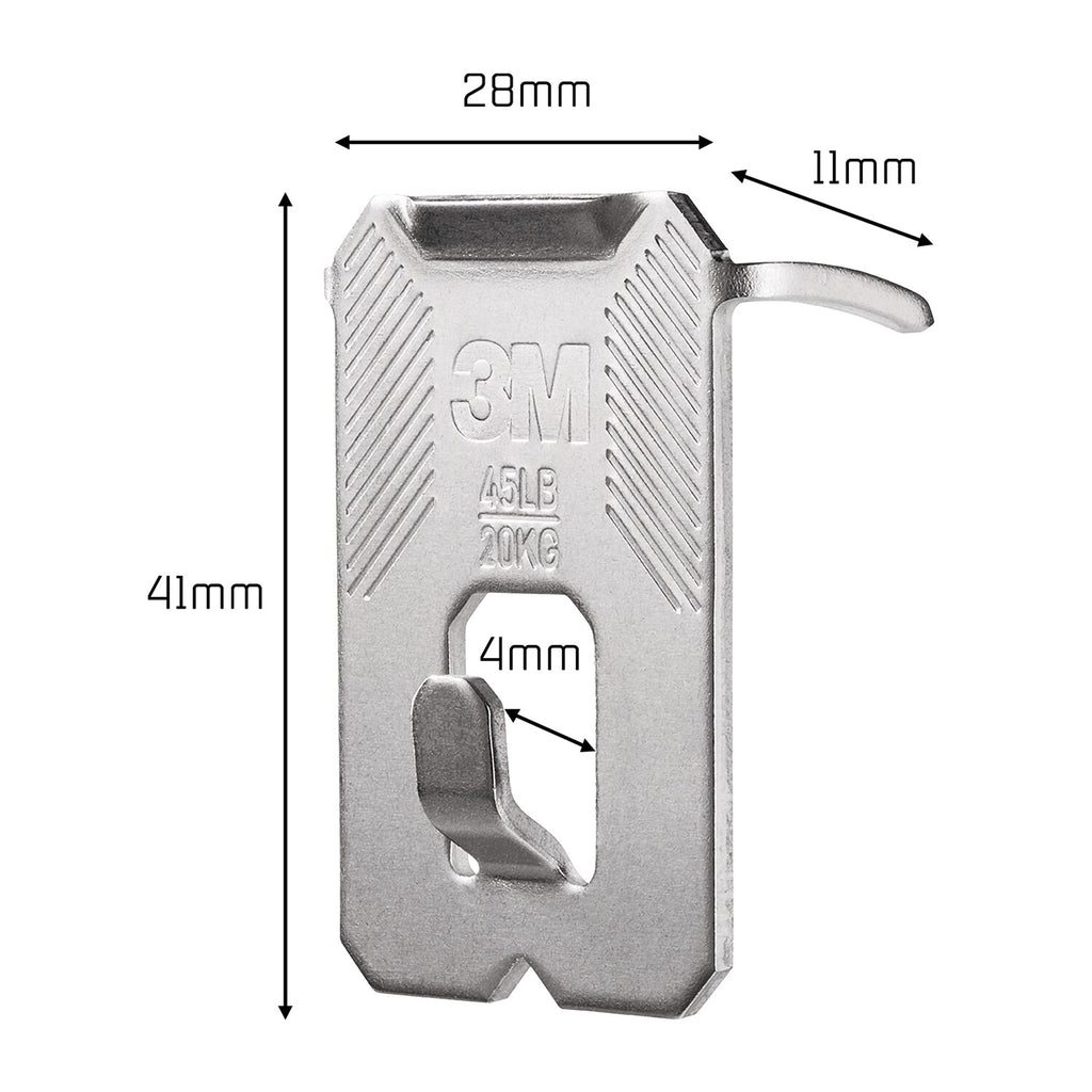 3M Claw Plasterboard Picture Hanging Wall Hooks For Hanging Home Décor, 4 Hangers, Holds up to 7 kg - Ideal for Heavyweight Items