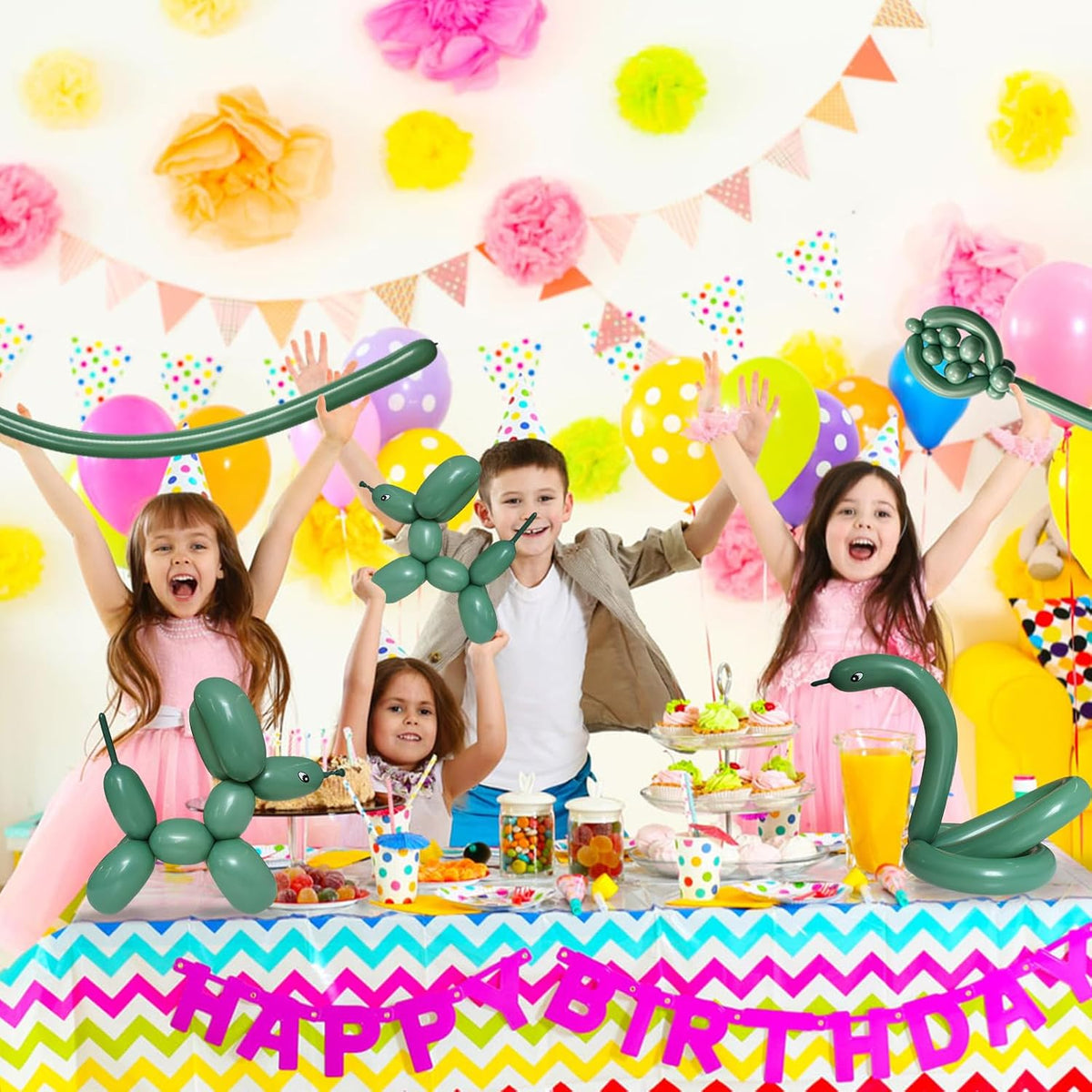 100Pcs clear 260 Balloons Clear Long Skinny Latex Balloon for Animal Ballons, Premium Quality Balloons for Beginners Baloons Making Kid's Carnivals Party Decoartion