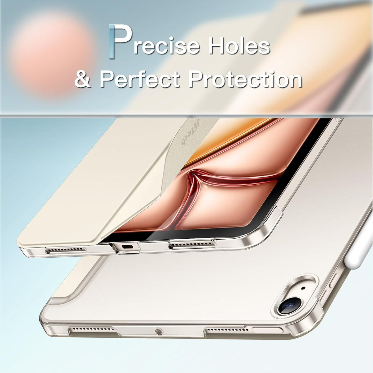 JETech Case for iPad Air 11" M4/M3/M2 & iPad Air 5/4 10.9", Starlight