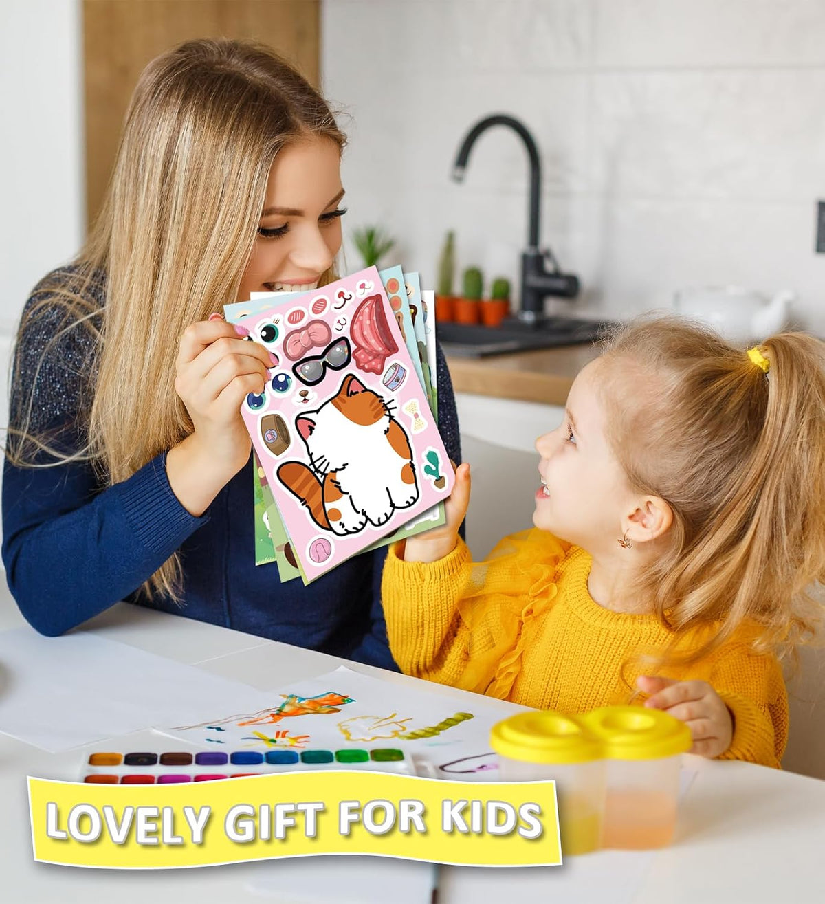 HSHFAMIIY 24 PCS Animal Face Stickers – DIY Decorative Animal Character Stickers for Crafts, Scrapbooking, Party Decorations, Gift Wrapping & Holiday Projects