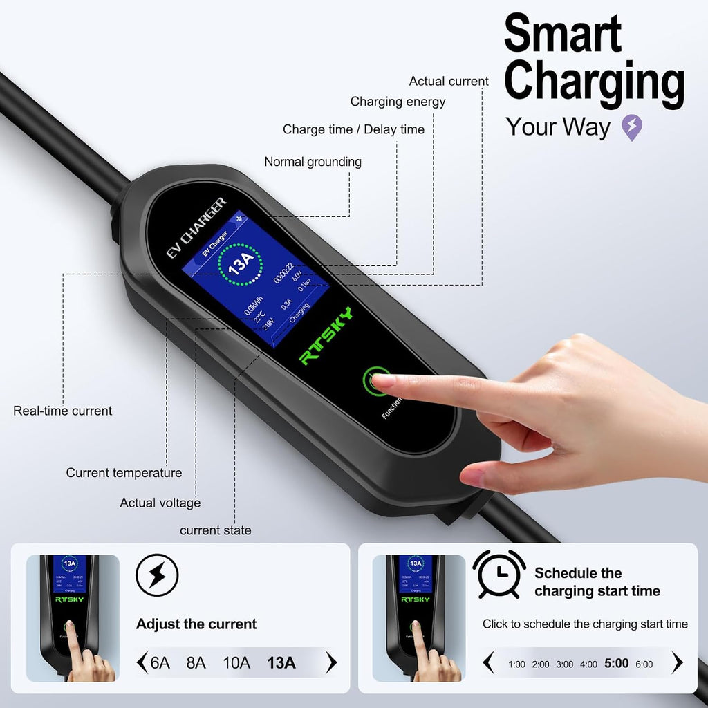 Ev Charger Cable Type 2 to 3 Pin UK Plug 3KW 13A,FX-SK009