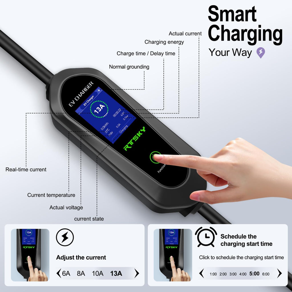 Ev Charger Cable Type 2 to 3 Pin UK Plug 3KW 13A,FX-SK009