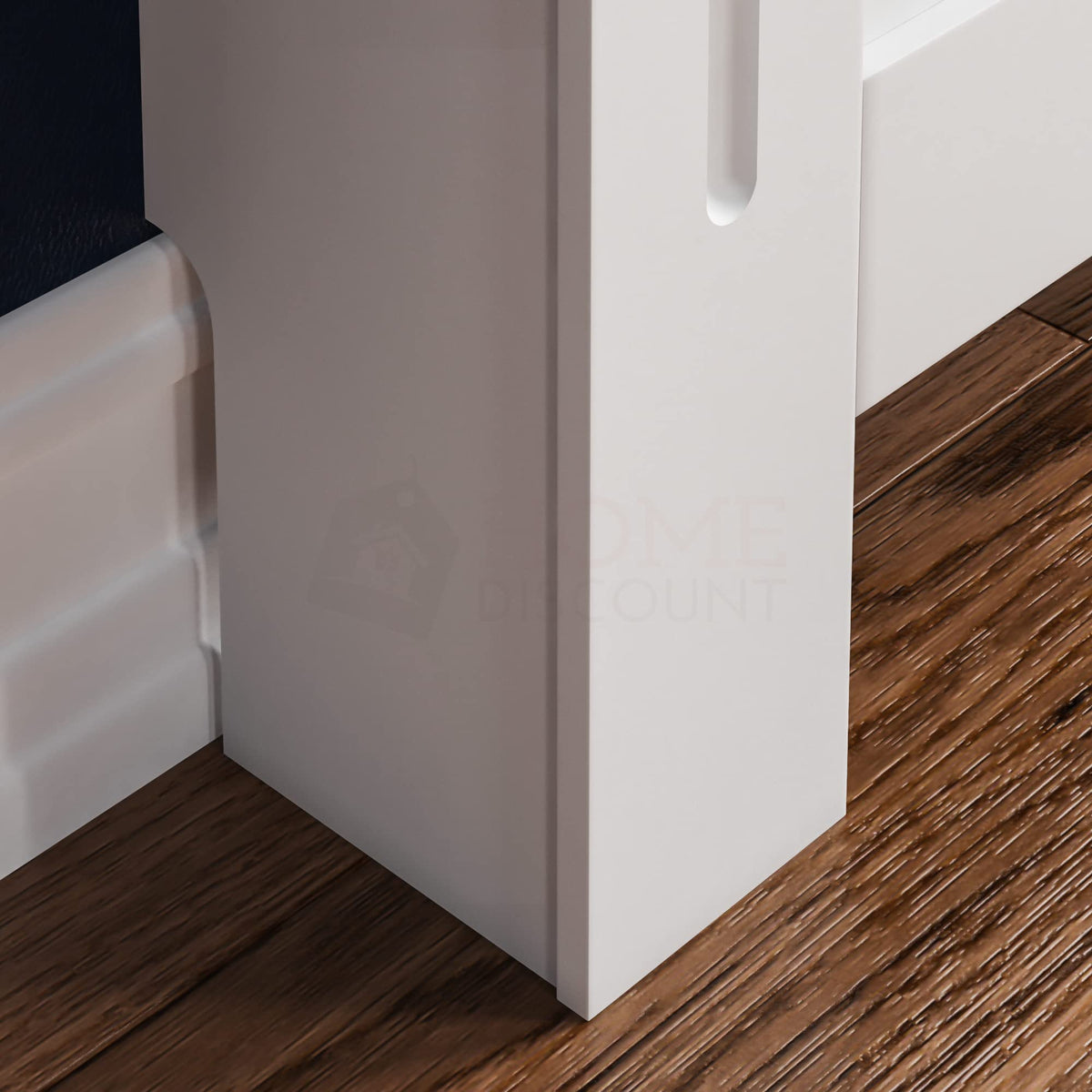 Vida Designs Chelsea Radiator Cover White - Medium - Modern Vertical Slat Design For Optimal Heat Circulation - H82xW111xD19cm - Painted MDF Cabinet Ideal For Living Room & Hallway