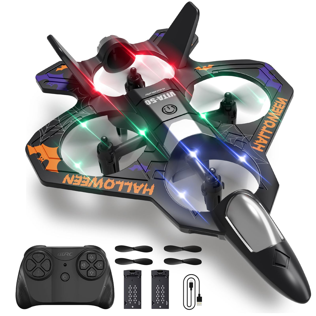 RC Planes Remote Control Airplanes Drones for Kids Adults,Black,3Batteries