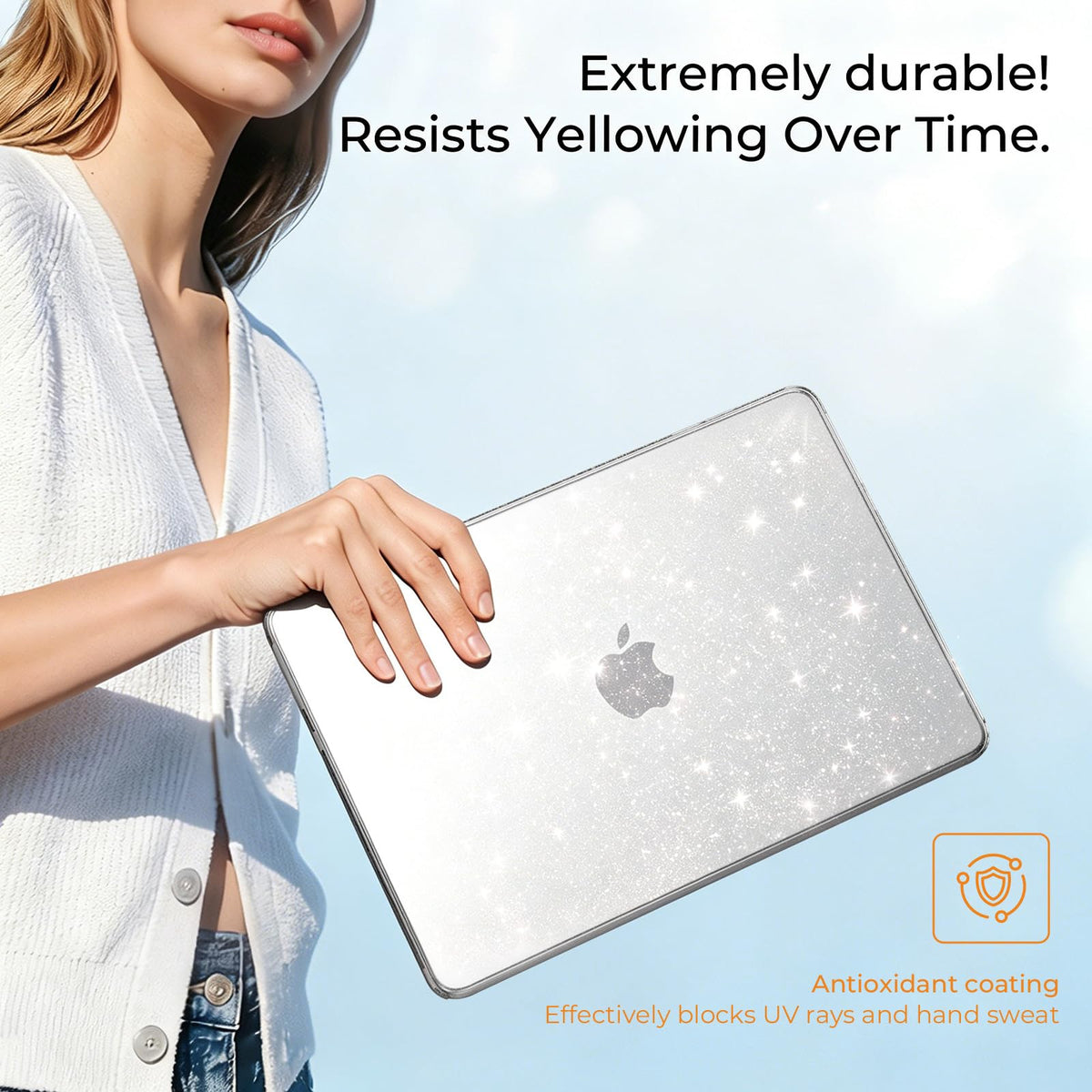 EooCoo for MacBook Neo Case 13 inch 2026 A3404 A18-Pro Crystal Pink