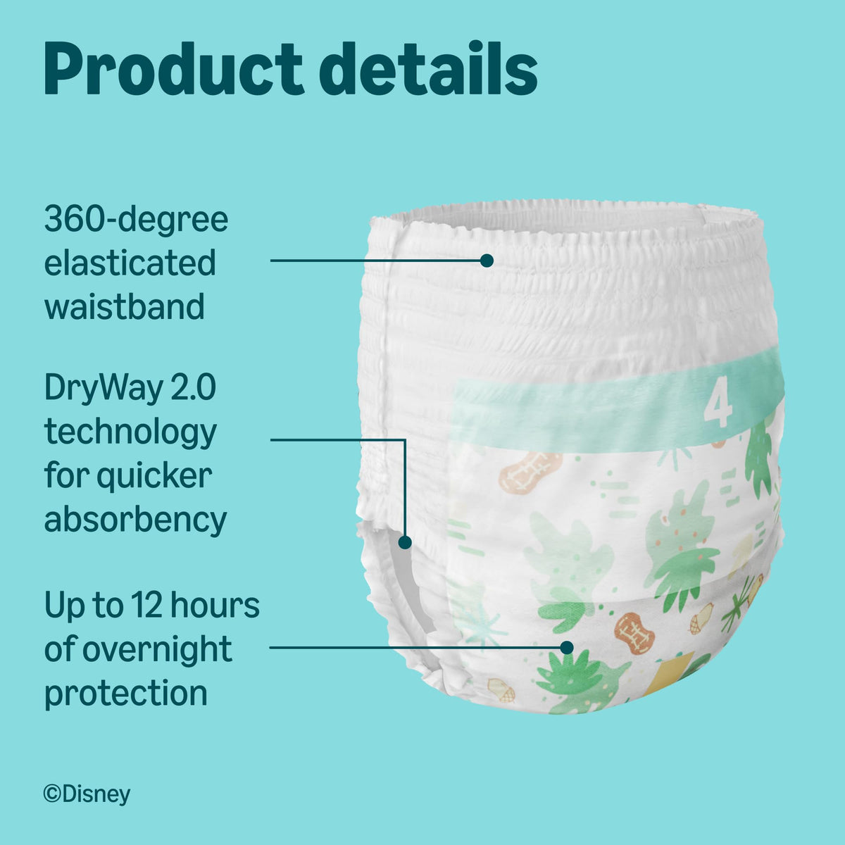 By Amazon Disney - Nappy Pants - Size 5 (12-17 kg) – 140 count (2 packs of 70)