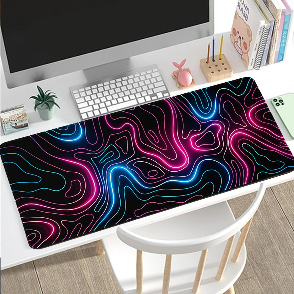 Rcege Large Gaming Mouse Pad Extended Desk Mat with Non Slip Stitched Edge