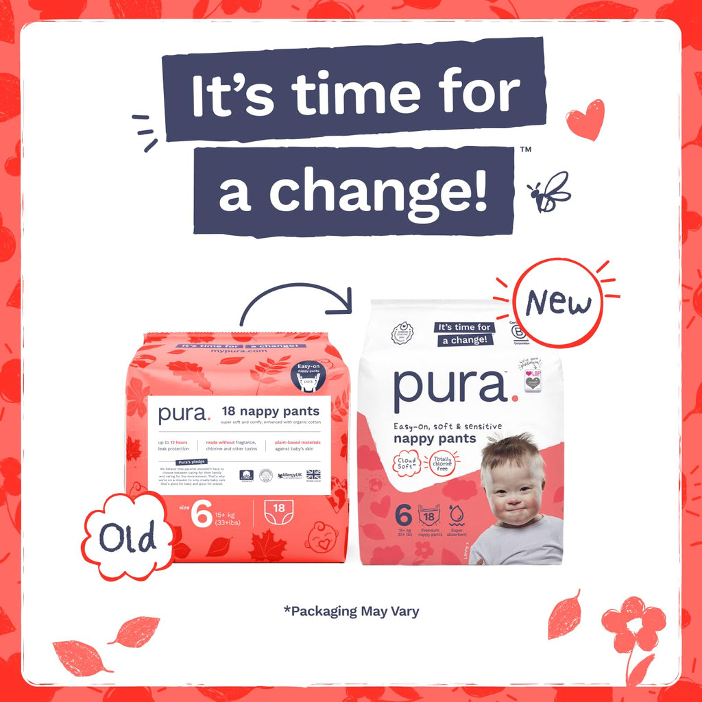 Pura Nappy Pants Size 5 (12–17kg) 20 Count Sensitive Skin