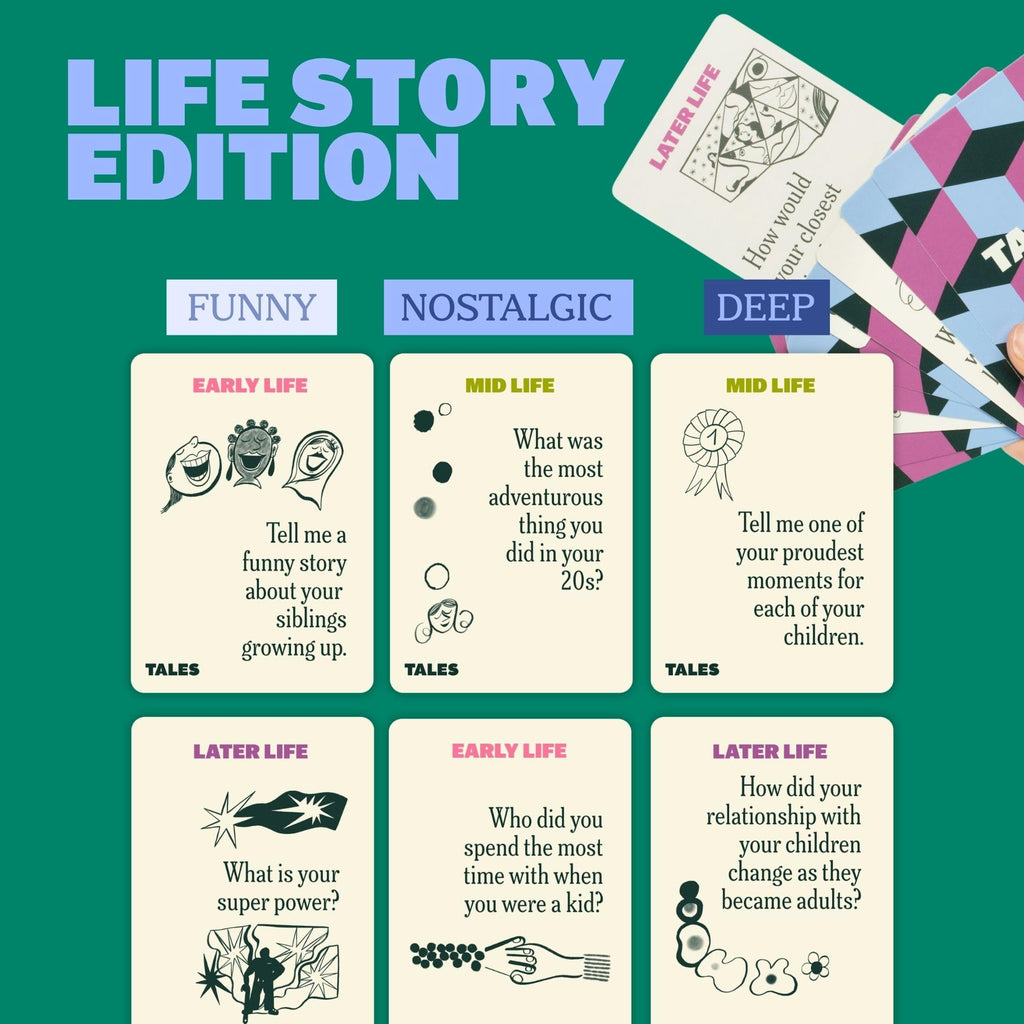 TALES 150 Conversation Cards, Family Edition, Create Meaningful Connections