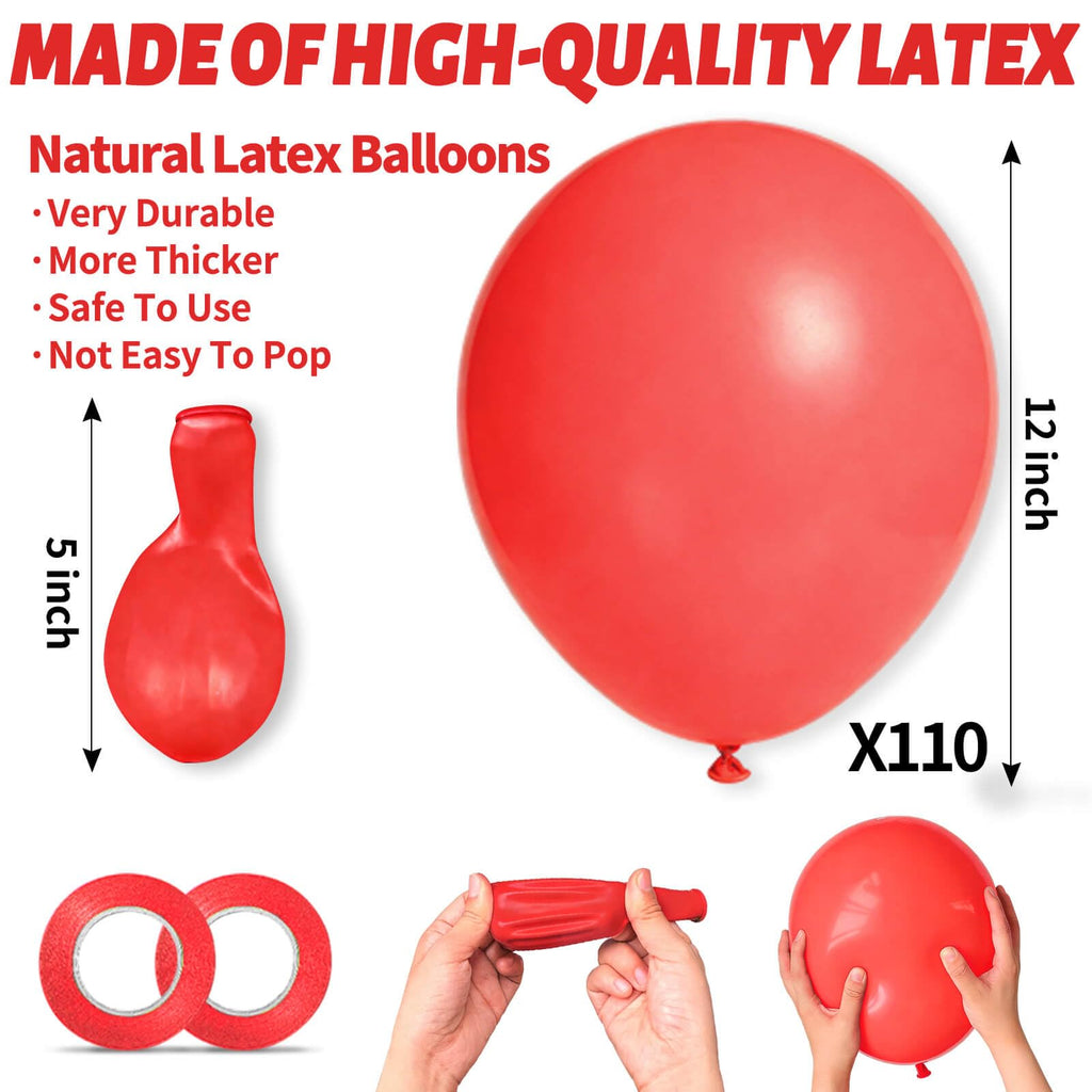 110pcs Black Balloon 12 inch, Black Latex Balloons for Birthday Party Baby Shower Wedding(with 2 Ribbons).
