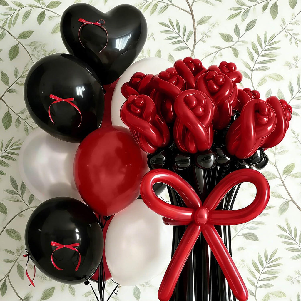 260 Black Long Balloons for Balloon Garland Thickening Skinny Latex Twisting Animals Modeling Christmas Birthday Wedding Party Festival Decorations 100pcs
