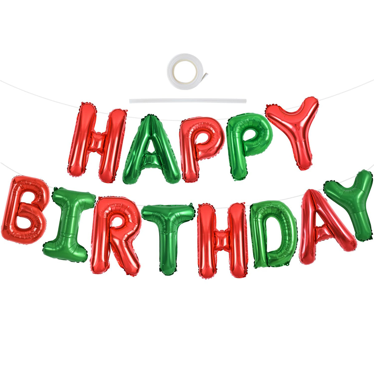 TONIFUL 16 Inch Black Happy Birthday Balloons Banner Decorations for Men