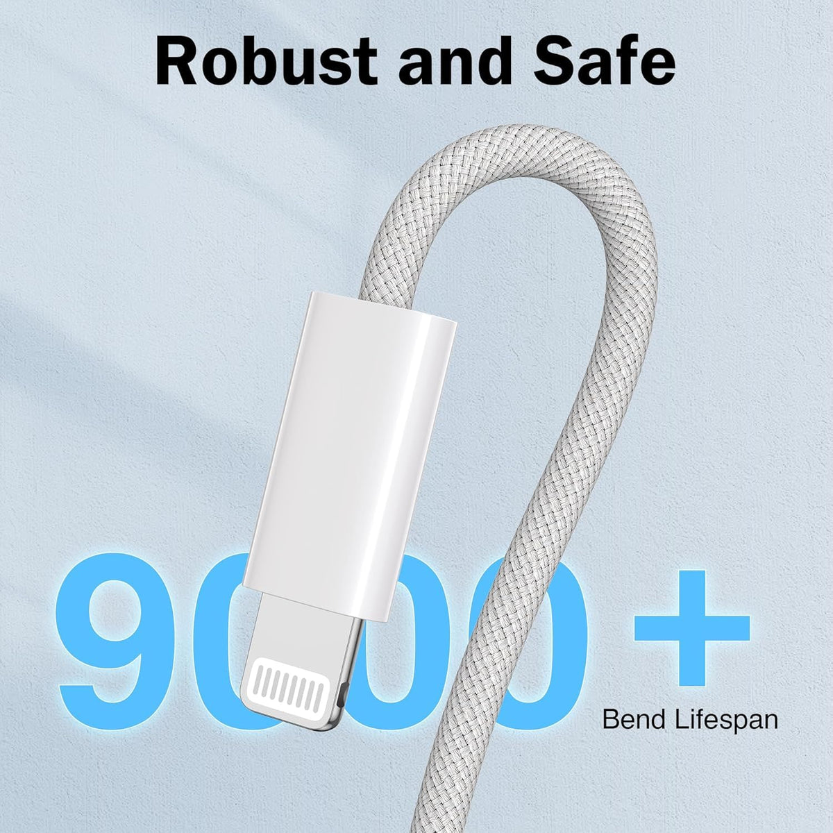 NIBIKIA iPhone Charger Cable 2Pack 2M [Apple MFi] USB to Lightning Cable