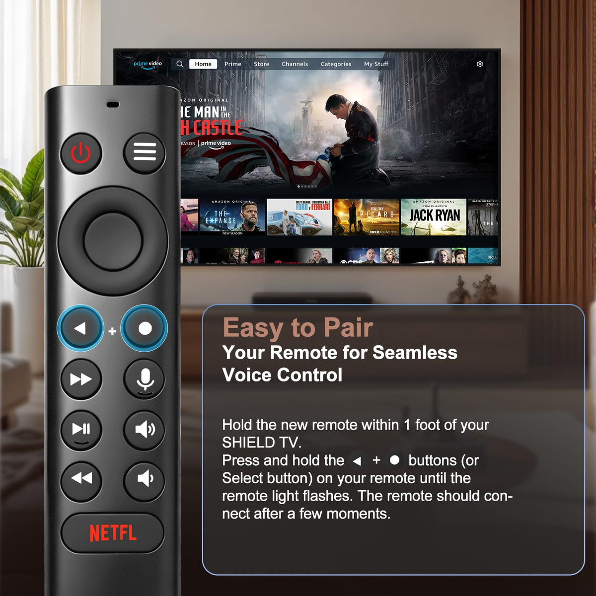 Magic Remote for LG-TV-Remote, Replacement for LG Smart TV Remote Control, AN-MR20GA Compatible Universal Remote Control with Voice, Pointer and Netflix/Prime Video Hotkeys