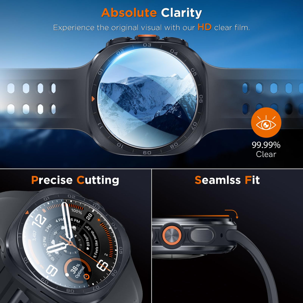 LK for Apple Watch Ultra 4/3/2 49mm Privacy Screen Protector