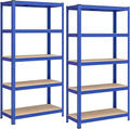 SONGMICS 5-Tier Heavy-Duty Shelving Units, Set of 2, Boltless Assembly