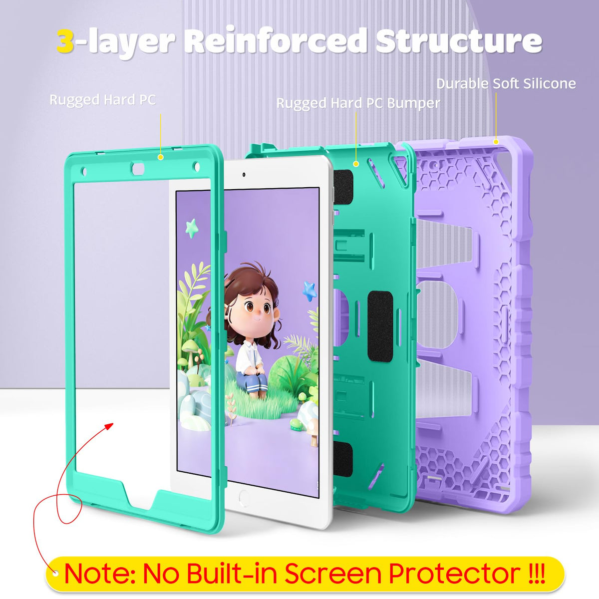 FINTIE Kid-Friendly Case for iPad 9th / 8th / 7th Generation 10.2 Inch