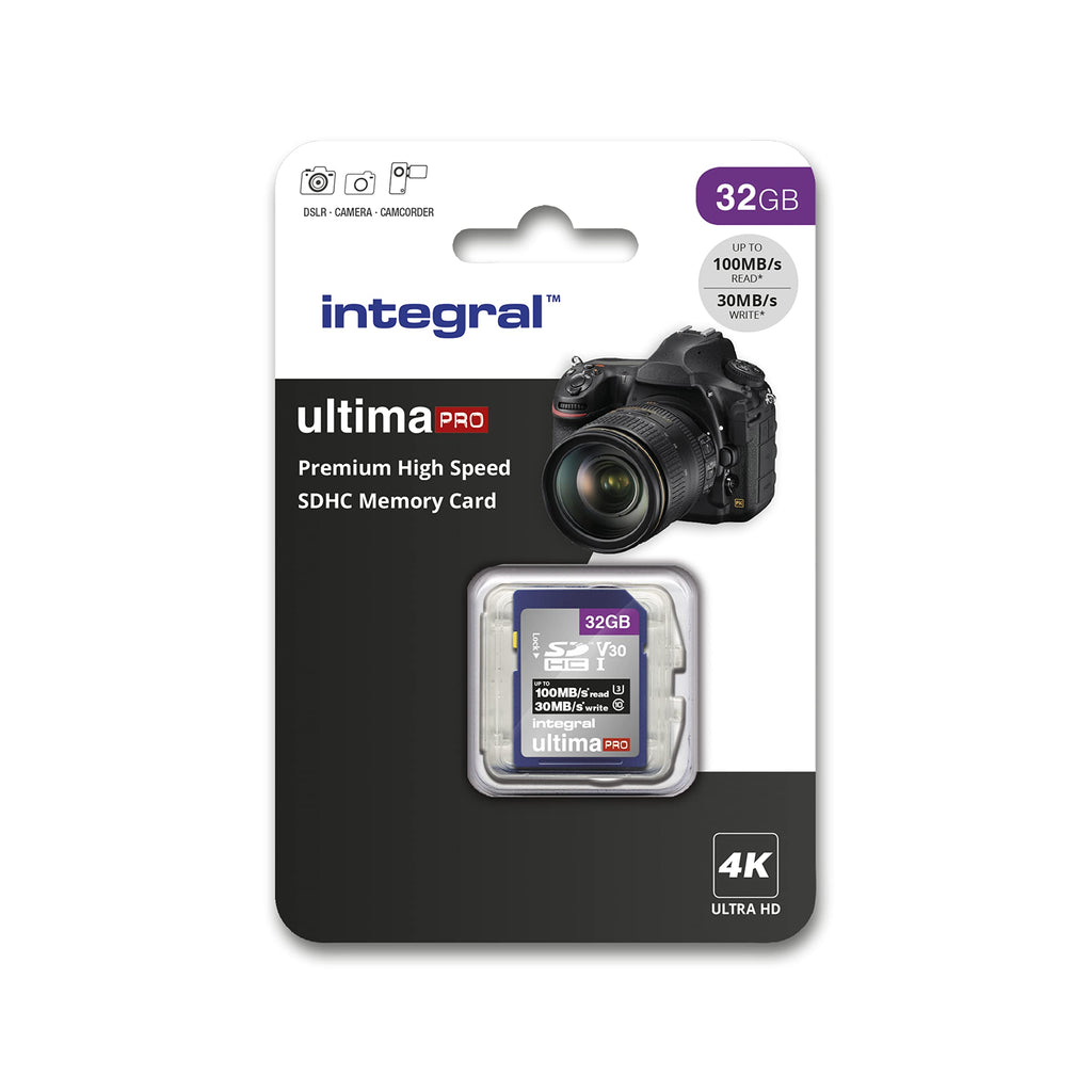Integral 64GB SD Card 4K Ultra-HD Video High Speed SDXC V30 UHS-I U3 Class 10 Memory Card up to 100MB/s, Color May Vary