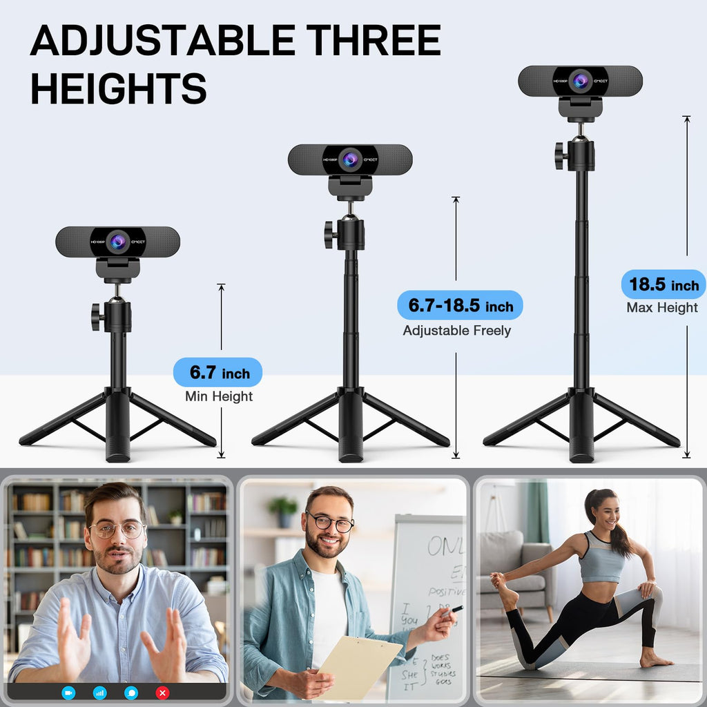 EMEET S600 4K Webcam for Streaming - Sony 1/2.55'' Sensor, PDAF Autofocus, 1080P@60FPS, 2 Noise Reduction Mics, Built-in Privacy Cover, 73° FOV, Streaming Camera for Live Commerce/Gaming/Beauty