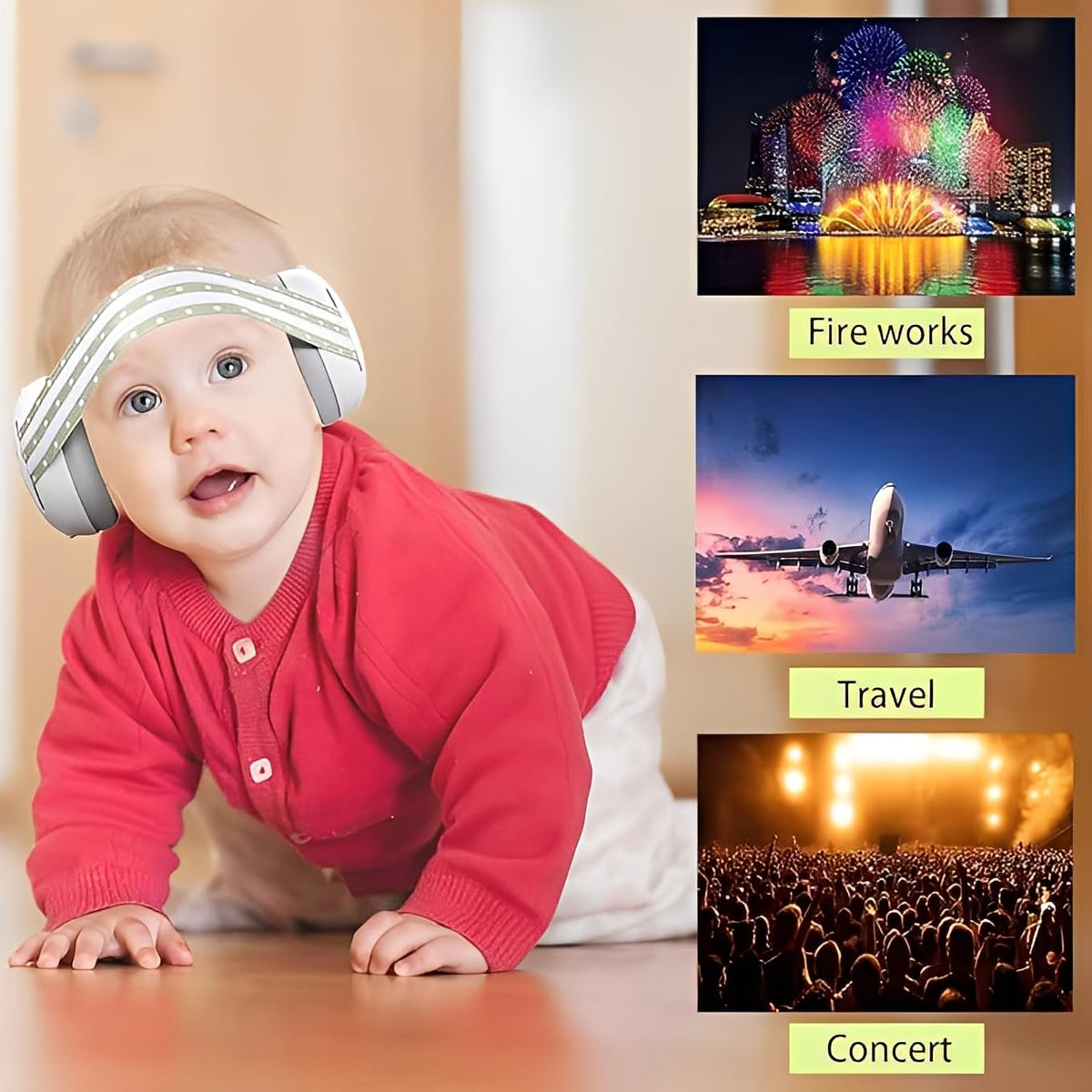 Baby Ear Defenders for 0‑36 Months, Noise Reduction Earmuffs