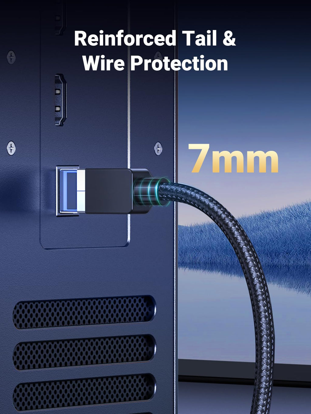 UGREEN Ethernet Cable 1m, Cat 8 High-Speed 40Gbps Internet Cable Braided
