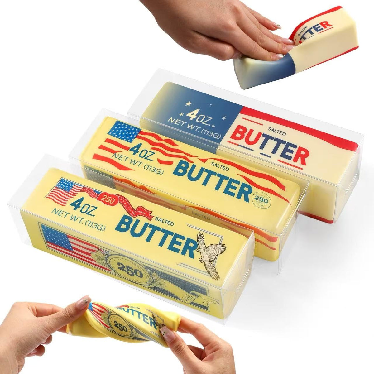 Big Butter Squishy,Giant Squishies Butter 14 OZ,Jumbo Slow Rising Squeeze Toys,Large Soft PU Foam Fidget Toys for Anxiety & Sensory Stress Relief 8.7*1.8*1.8 Inch (Big-Yllow Butter 1Pack)