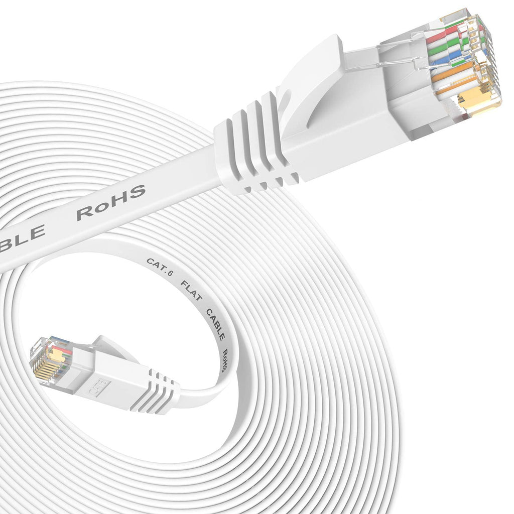 Ethernet Cable 10M, Cat6/Cat 6e Long Internet Cable,Flat Network Patch Cord