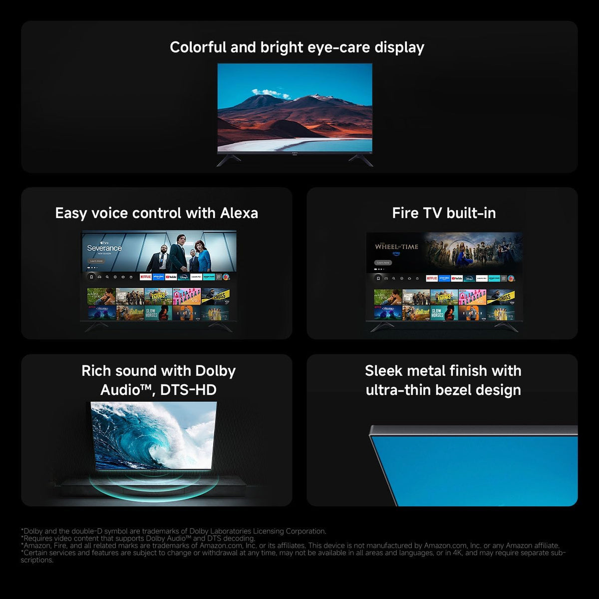 XIAOMI TV F 32, 32 Inch (81 cm) HD Smart TV, Fire TV, Dolby Audio