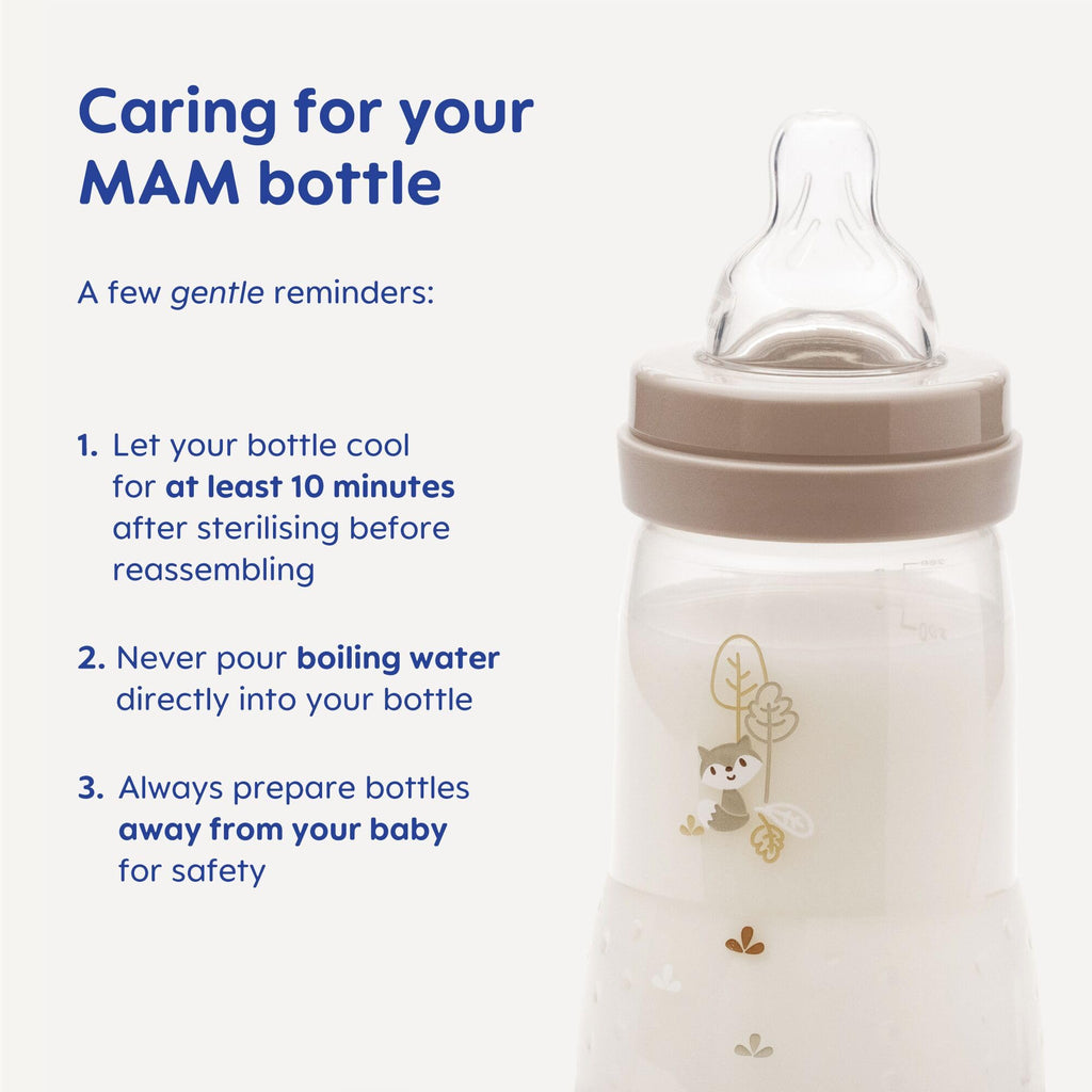 MAM Easy Start Anti-Colic Bottle| 3 x160ml, Self-Sterilising, Pink