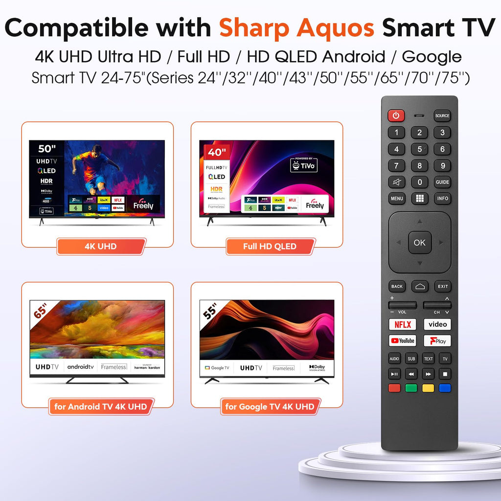 Universal TV Remote for Hisense-Smart-TV-Remote-Control-Replacement