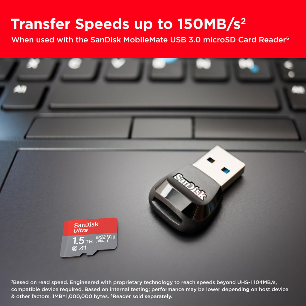 SanDisk 128GB Ultra microSDXC card + SD adapter, Memory card Full HD, up to 140 MB/s, For smartphones and Tablets, with A1 App Performance, UHS-I, Class 10, U1