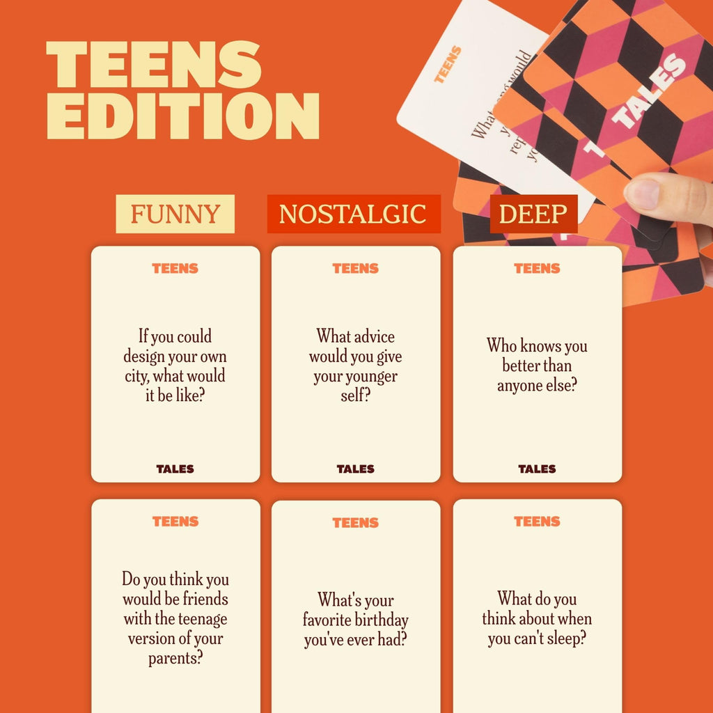 TALES 150 Conversation Cards, Family Edition, Create Meaningful Connections