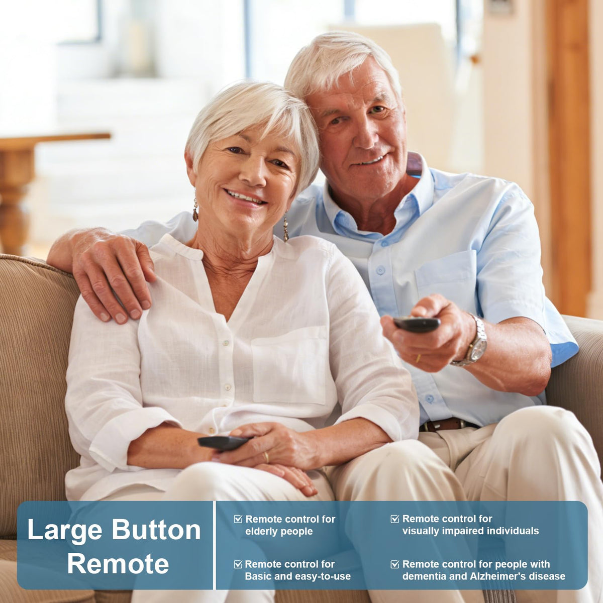 Seniors Elderly Big Button Universal Extra Large Remote Control UNOCAR