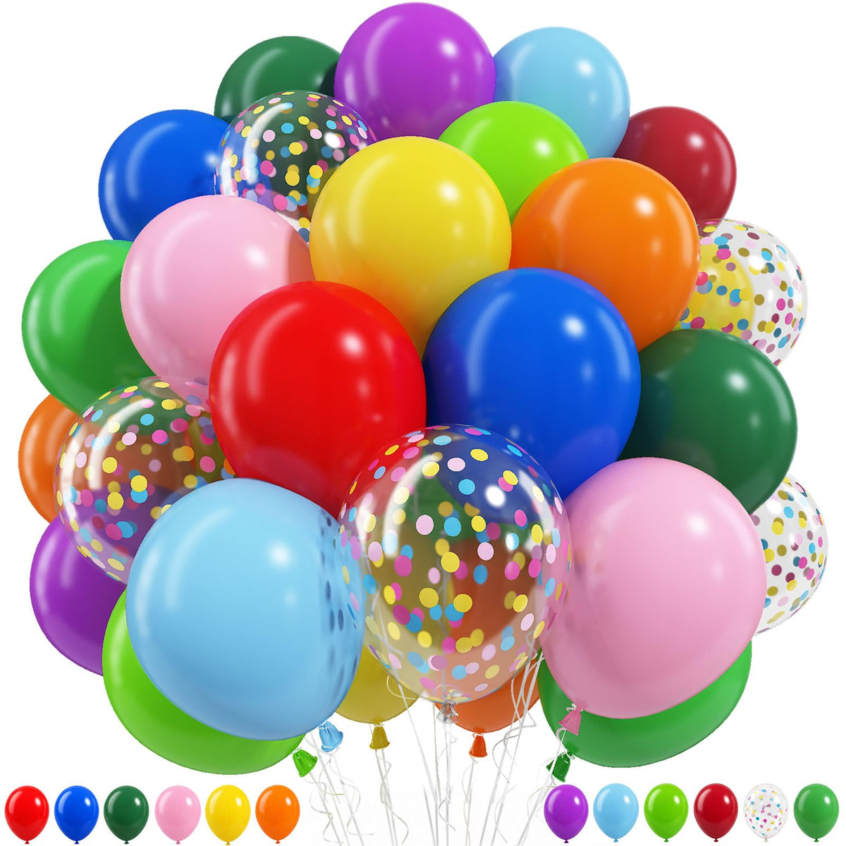 Togvu Black Balloons, 50Pack 5 Inch Small Mini Black Latex Party Balloons
