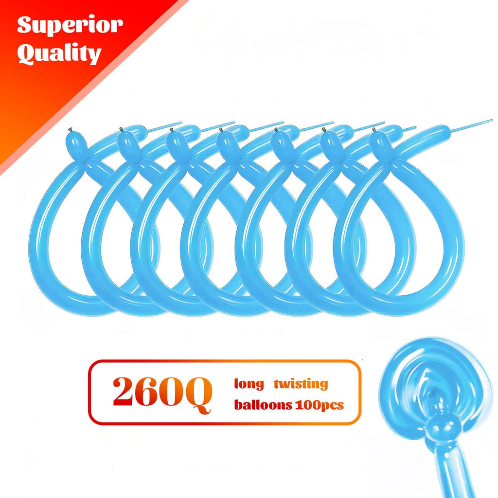 260 Black Long Balloons for Balloon Garland Thickening Skinny Latex Twisting Animals Modeling Christmas Birthday Wedding Party Festival Decorations 100pcs