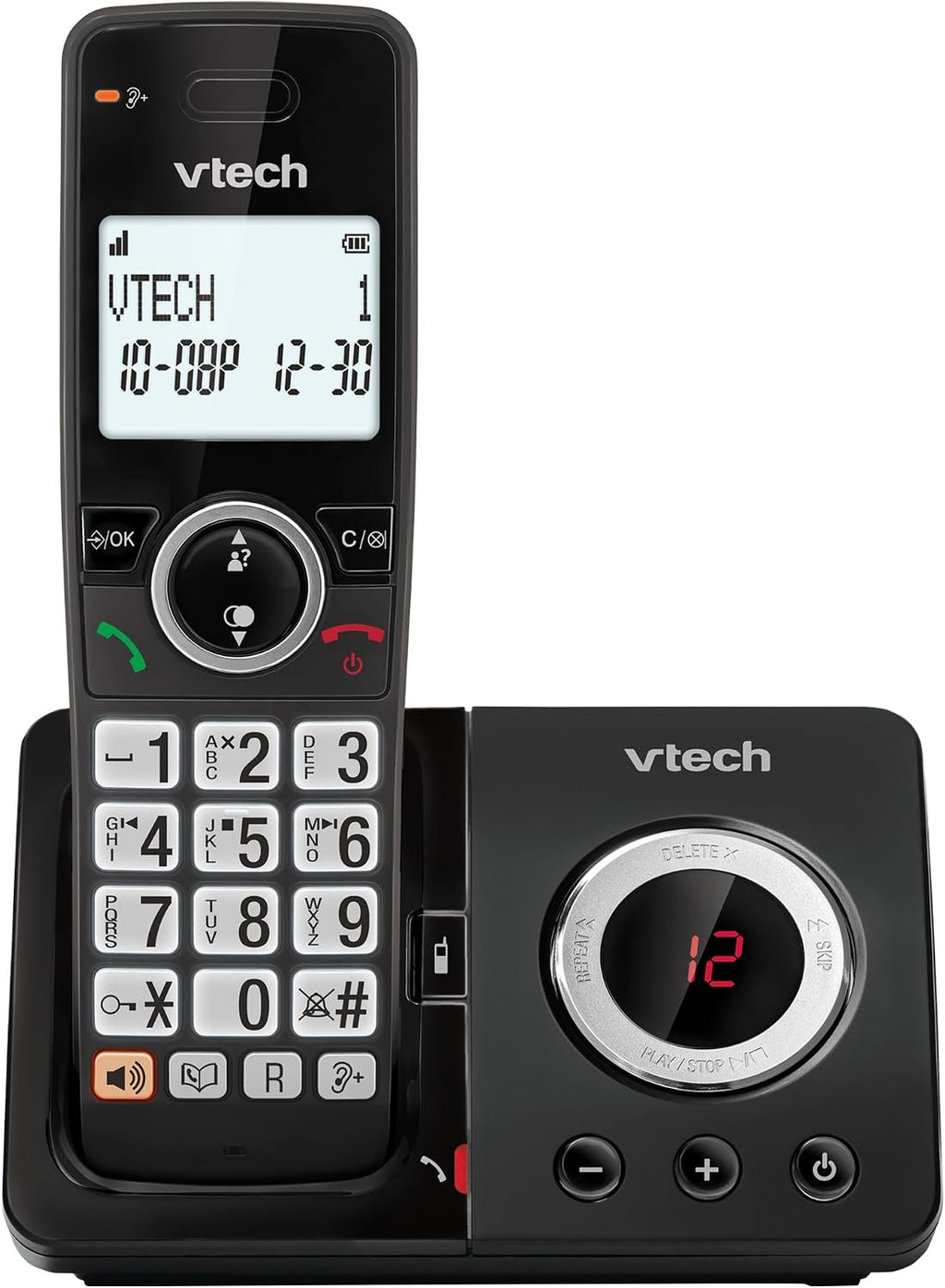 VTech EA5053 DECT Cordless Phone with Answering Machine,Nuisance Call Blocker, Volume Booster, Easy-to-Read Backlit Display, 18 Hours Talk-time, Handsfree Speakerphone, 4-Handset