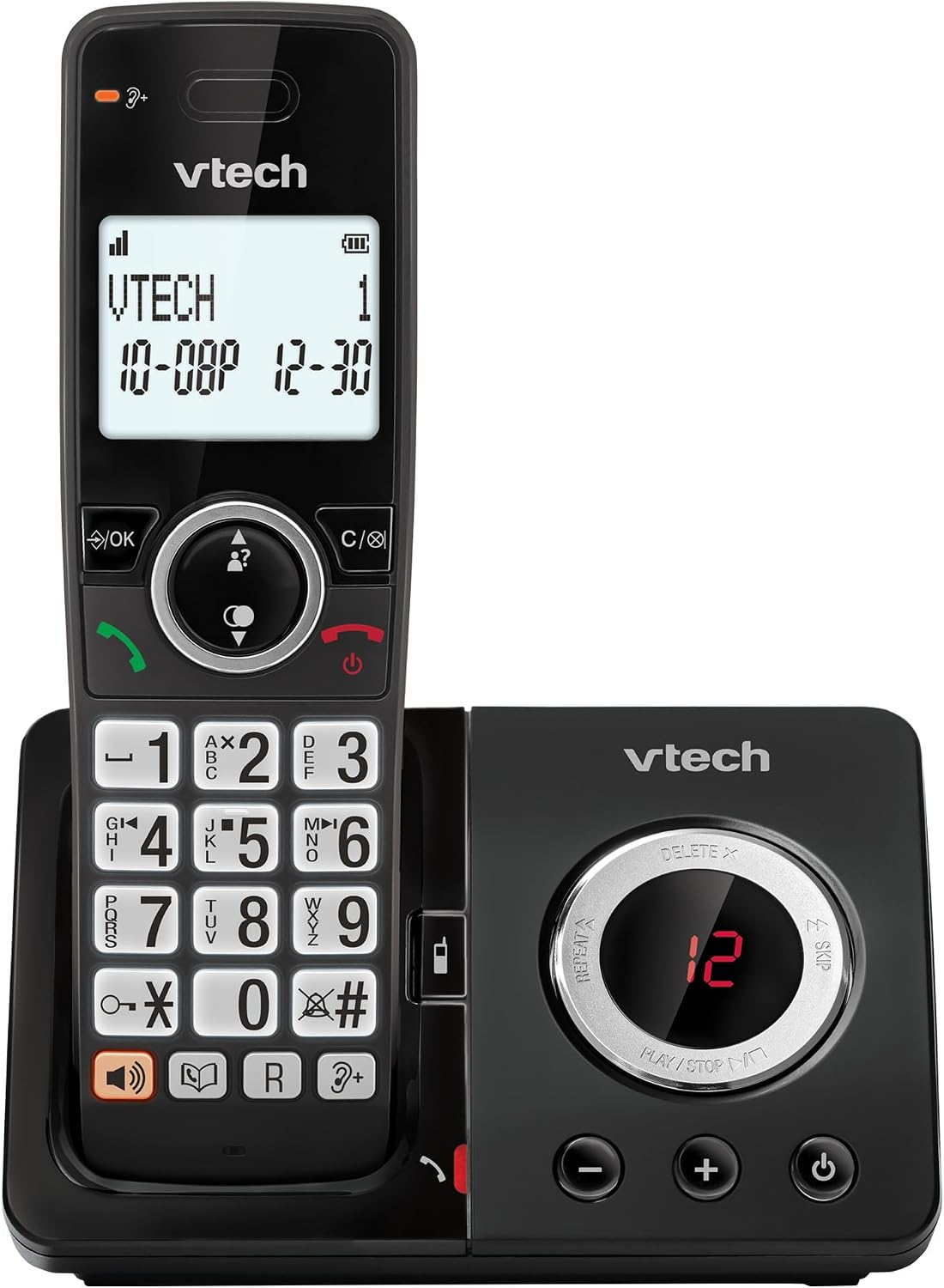 VTech EA5053 DECT Cordless Phone with Answering Machine,Nuisance Call Blocker, Volume Booster, Easy-to-Read Backlit Display, 18 Hours Talk-time, Handsfree Speakerphone, 4-Handset