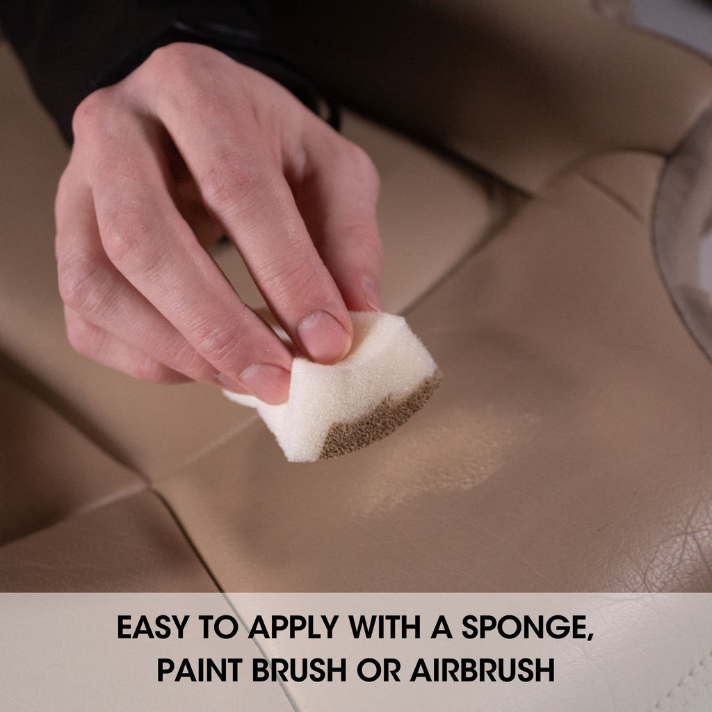 Furniture Clinic Leather Repair Paint & Dye | Self Seal Colourant for Quick and Easy Leather Repair | Suitable for Sofas, Car Seat, Shoes, Handbag, and More - Dark Brown, 250ml
