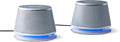 Amazon Basics PC Speakers for Desktop or Laptop, 3.5mm Aux, USB-Powered, Silver